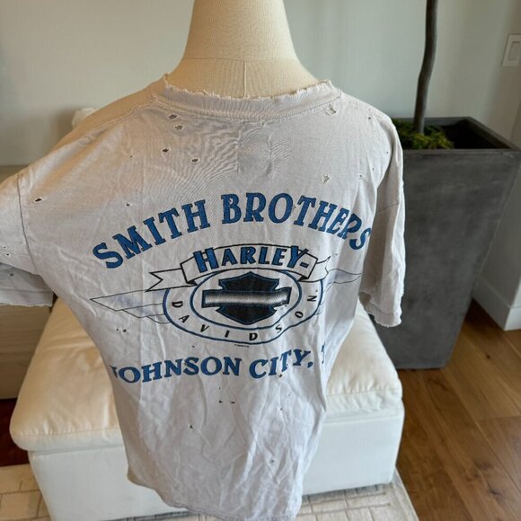 Vintage Harley Davidson Distressed Graphic White Size XL - Picture 8 of 9